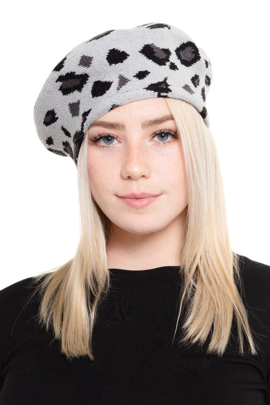 ICCO Leopard Stretchy Beret