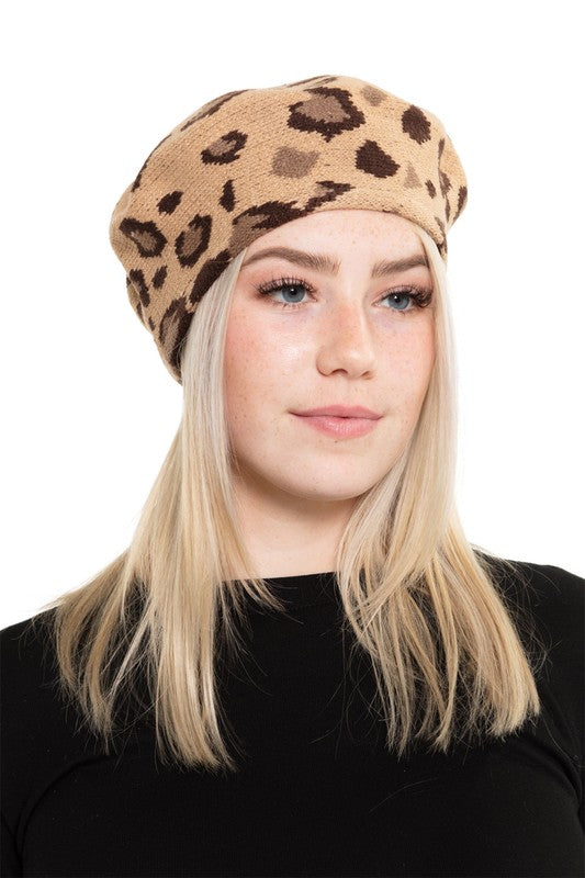 ICCO Leopard Stretchy Beret