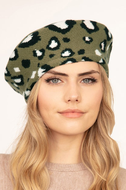 ICCO Leopard Stretchy Beret