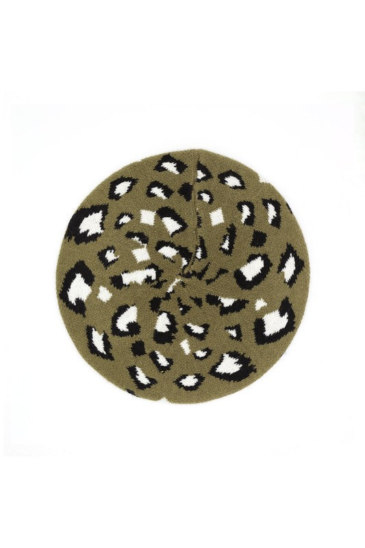 ICCO Leopard Stretchy Beret