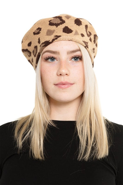 ICCO Leopard Stretchy Beret