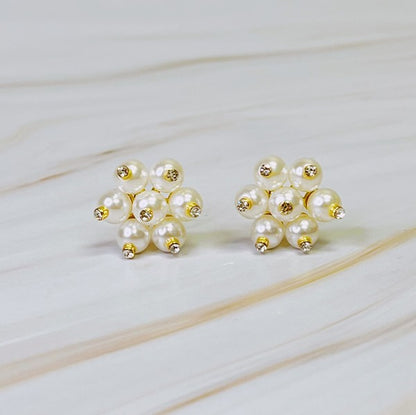 Pearl Blooming Stud Earrings