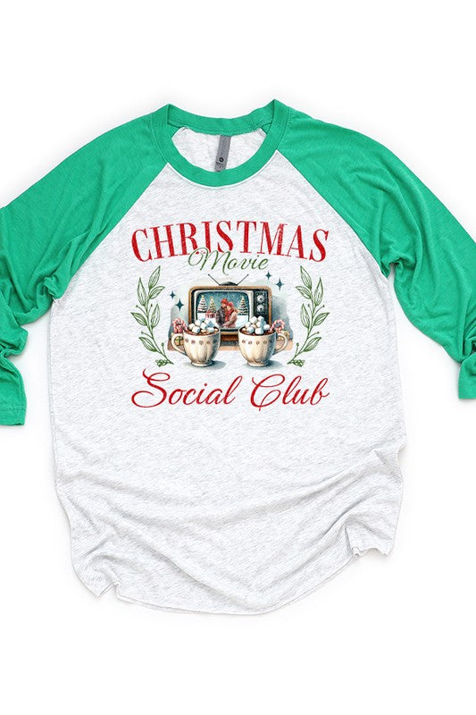 CALI "Christmas Movie Social Club" Holiday Raglan