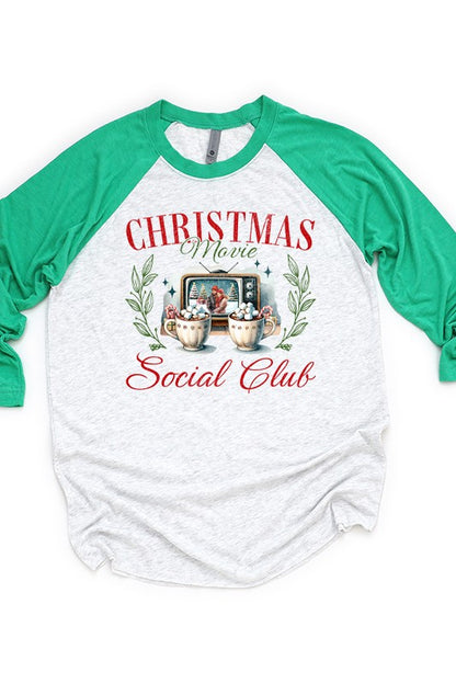 CALI "Christmas Movie Social Club" Holiday Raglan