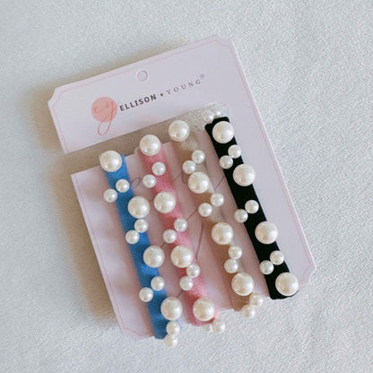 Snowed In Pearls Hair Ties Set Of 4