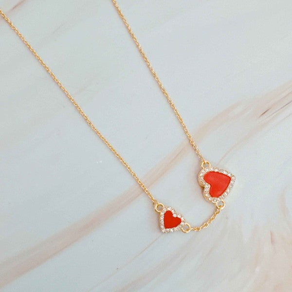 Double Hearts Many Loves Necklace