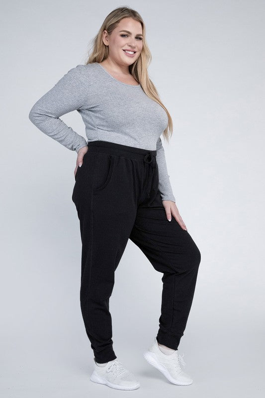 BLUE AGE Plus-Size Jogger Pants