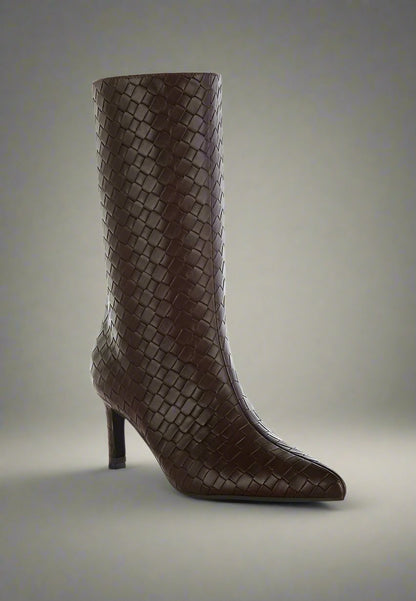 RAG & Co. Mentha Woven Faux Leather Boots