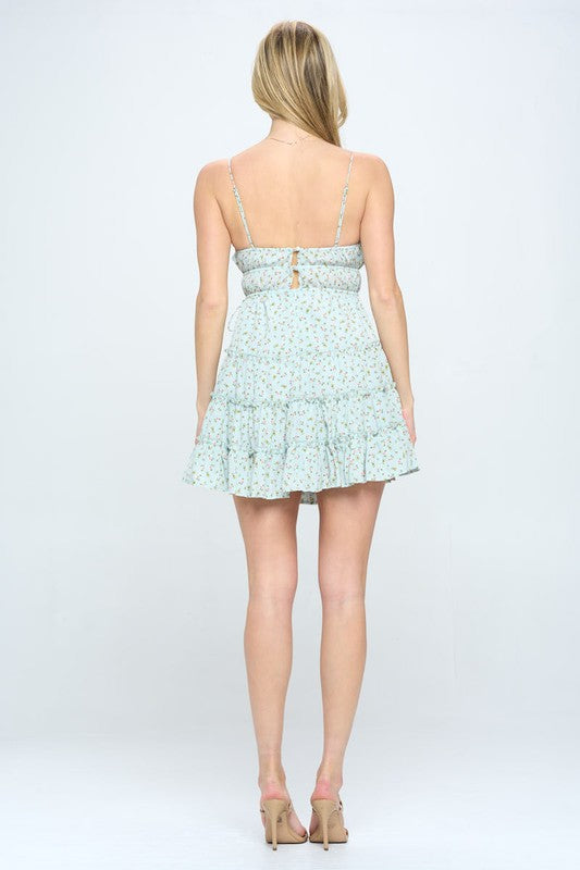 ONE & ONLY COLECTIVE Floral Ruffle Cami Mini Dress