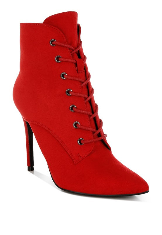 RAG & Co. Agmati Lace Up Stiletto Boots