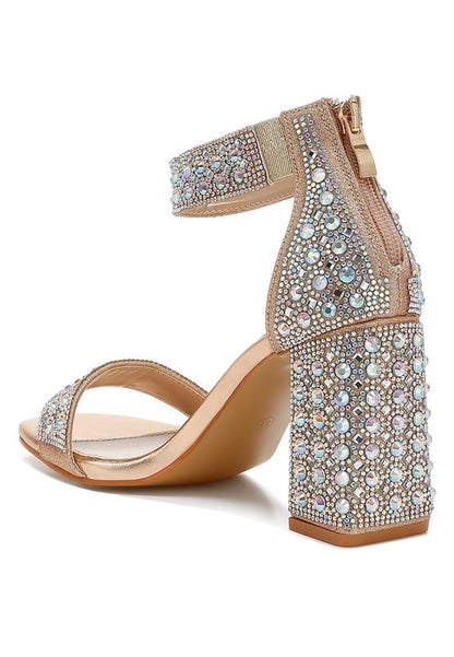 RAG & Co. Cady Rhinestones And Sequins Block Sandals