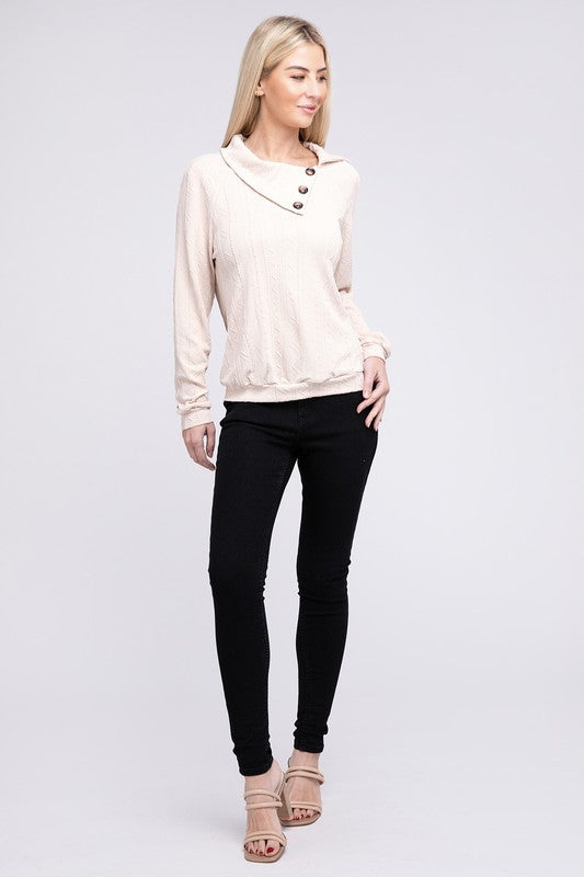 NUVI APPAREL Textured Pullover Sweater