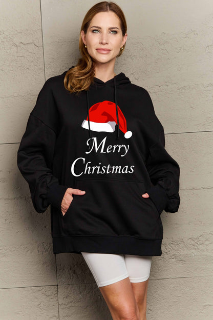 SIMPLY LOVE Full Size MERRY CHRISTMAS Graphic Hoodie