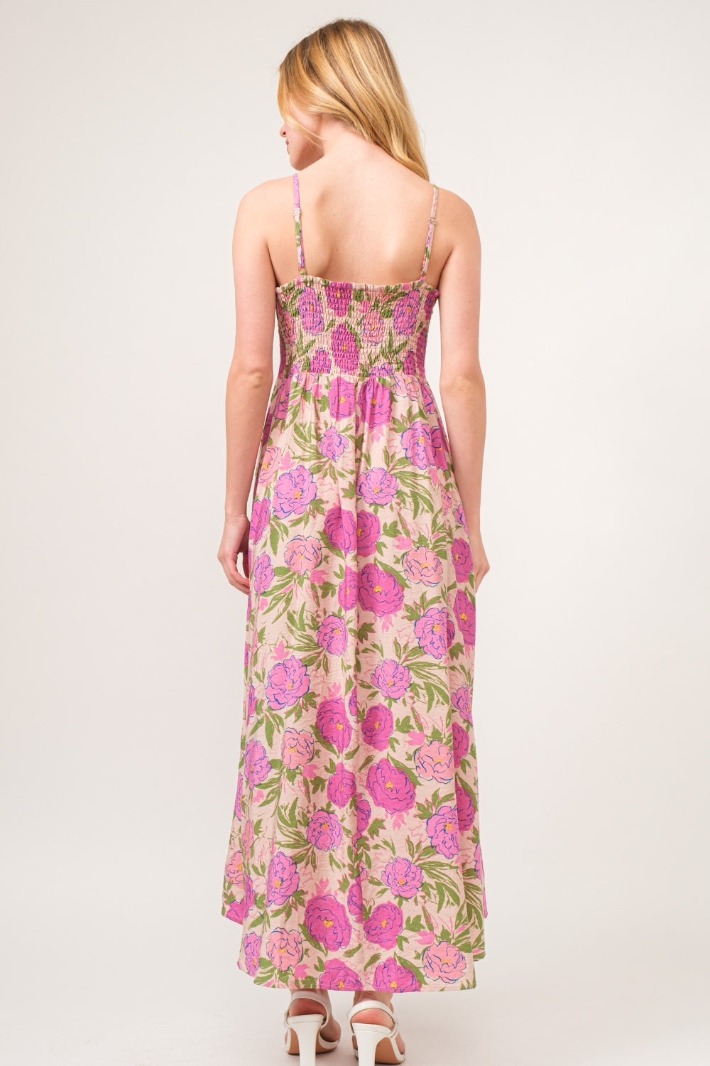 AND THE WHY Floral High-Low Hem Cami Dress