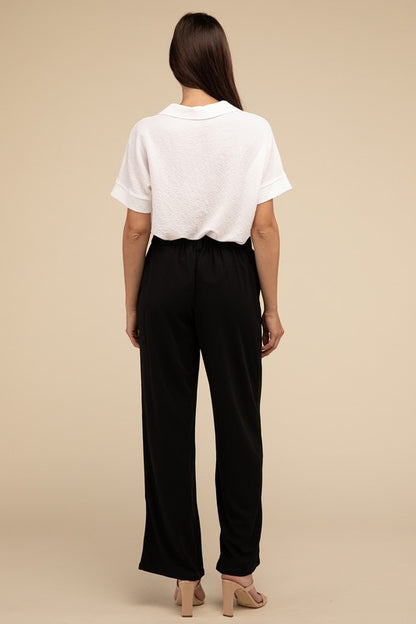 LILOU Waffle Trouser Pants