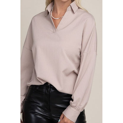 NUVI APPAREL Long-Sleeves Business Casual Shirt