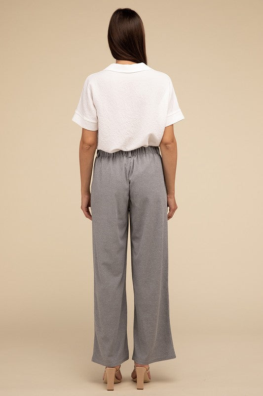 LILOU Waffle Trouser Pants