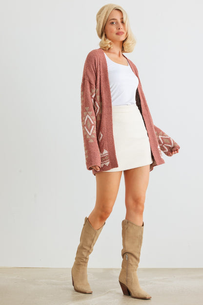 VERY J/Loveriche Open Front Long Sleeve Cardigan