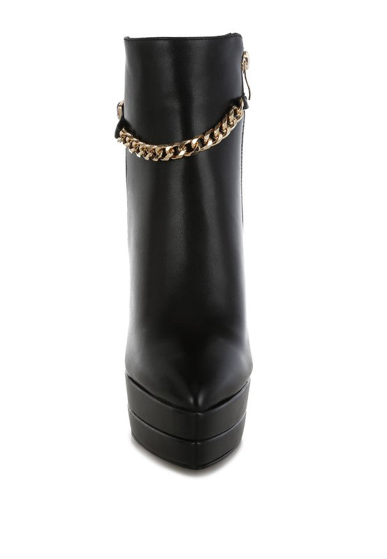 RAG & Co. Narok Metallic Chain Detail Boots