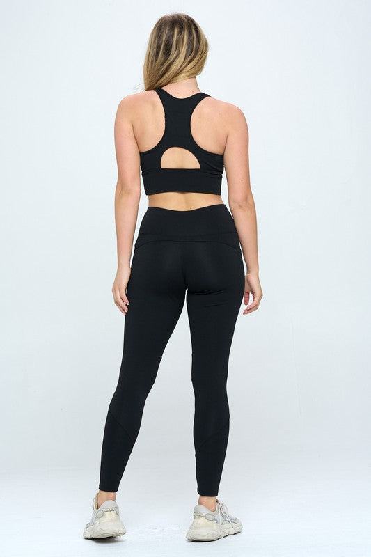 OTOS ACTIVETwo Piece Activewear Set with Cut-Out Detail