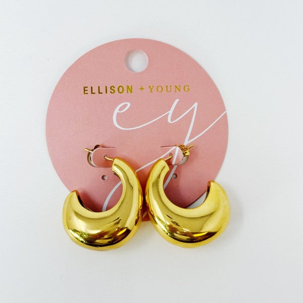 Kelly Golden Hoop Earrings