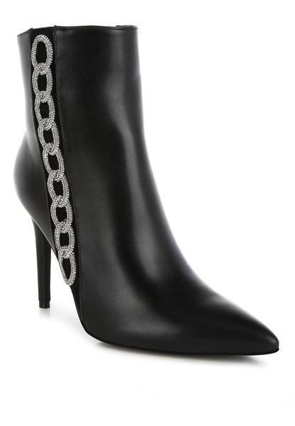 RAG & Co. Kalina Rhinestones Chain Detail Boots