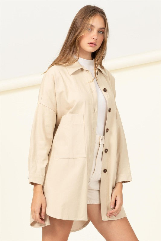 HYFVE Sweet Fling Oversized Shirt Shacket