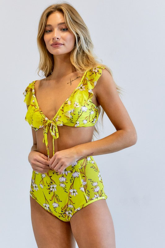 DAVI & DANI 2 Piece Floral Swimwear Set