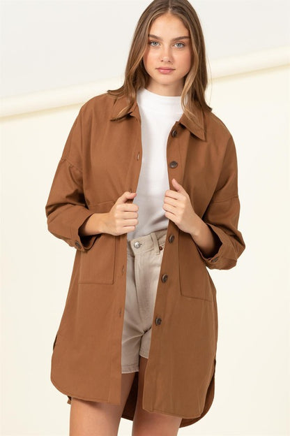 HYFVE Sweet Fling Oversized Shirt Shacket