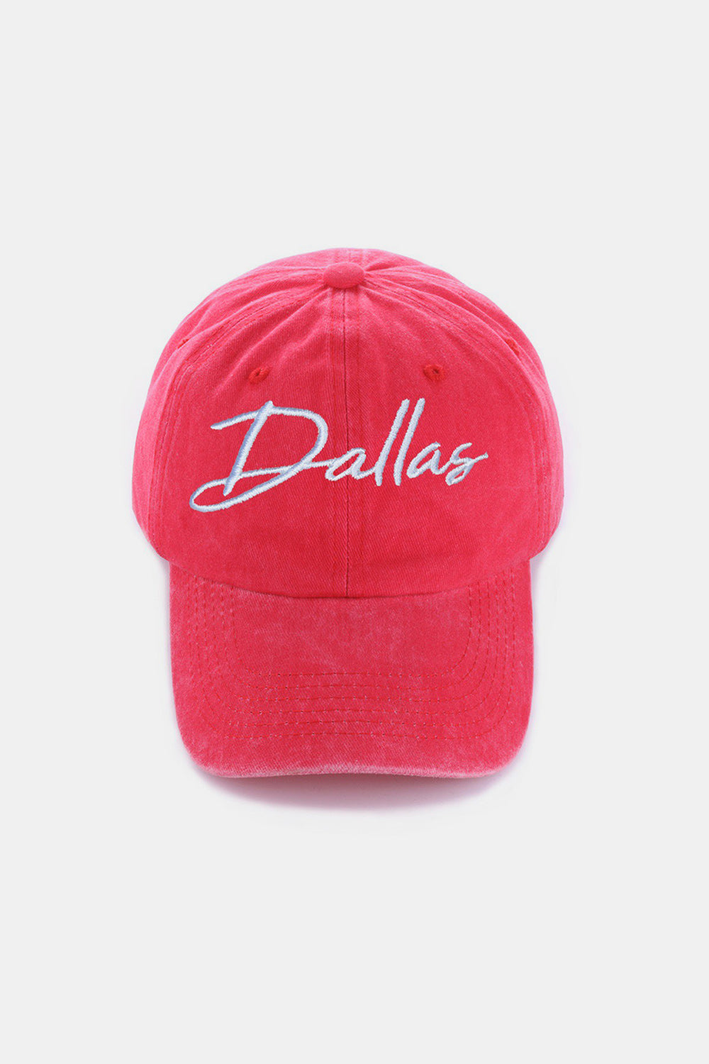 ZENANA Washed "DALLAS" Embroidered Baseball Cap