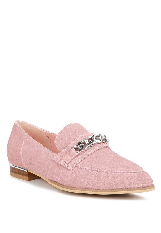 RAG & Co. Timeless Chain Embellished Loafers with Padded Insoles