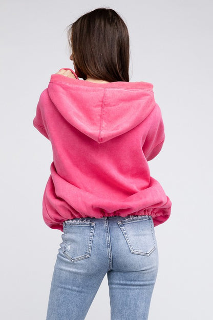 BIBI Stitch Detailed Elastic Hem Hoodie Sweatshirt