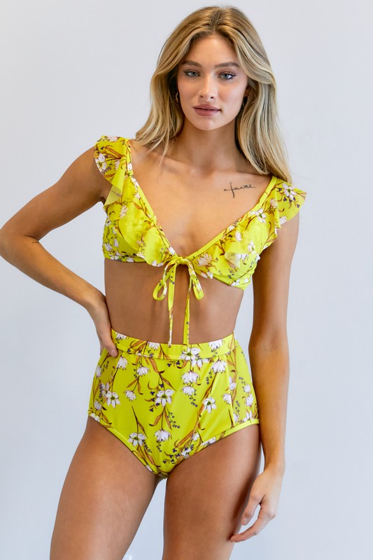 DAVI & DANI 2 Piece Floral Swimwear Set