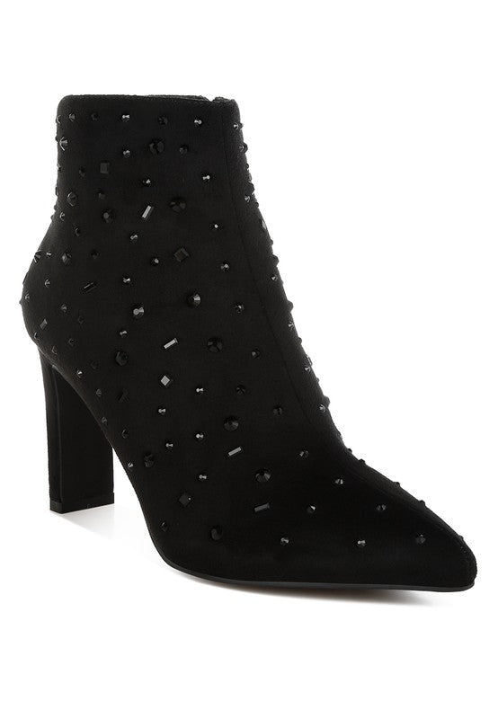 RAG & Co. Sakura Diamante Embellished Microfiber Boots