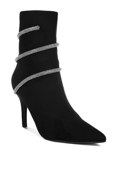 RAG & Co. Roda Rhinestone Wrap-Around Stiletto Boots