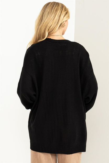 HYFVE True Story Open Front Cardigan Sweater