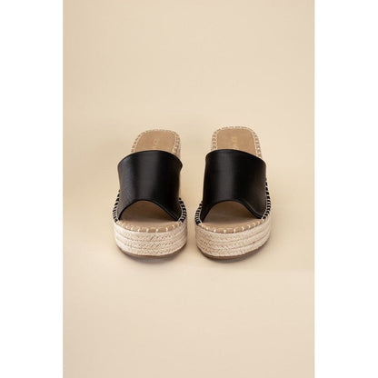 LOCK-1 ESPADRILLE MULE HEELS