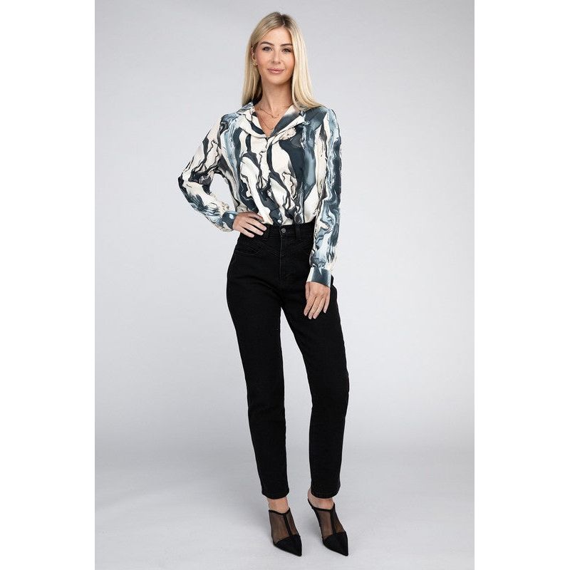 NUVI APPAREL Multicolor Buttoned down Blouse