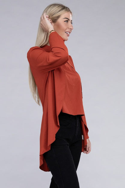 NUVI APPAREL Elegant Turtleneck Blouse