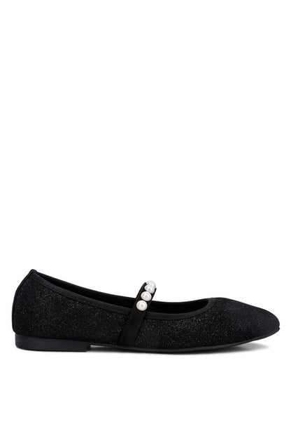 RAG & Co. Sassie Pearl Embellished Ballerina Flats