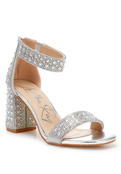 RAG & Co. Cady Rhinestones And Sequins Block Sandals