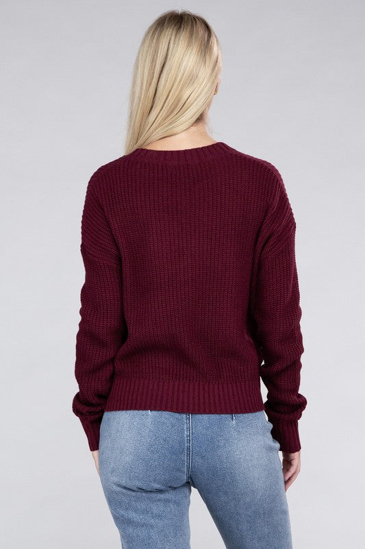 AMBIANCE APPAREL Striped Pullover Knit Sweater