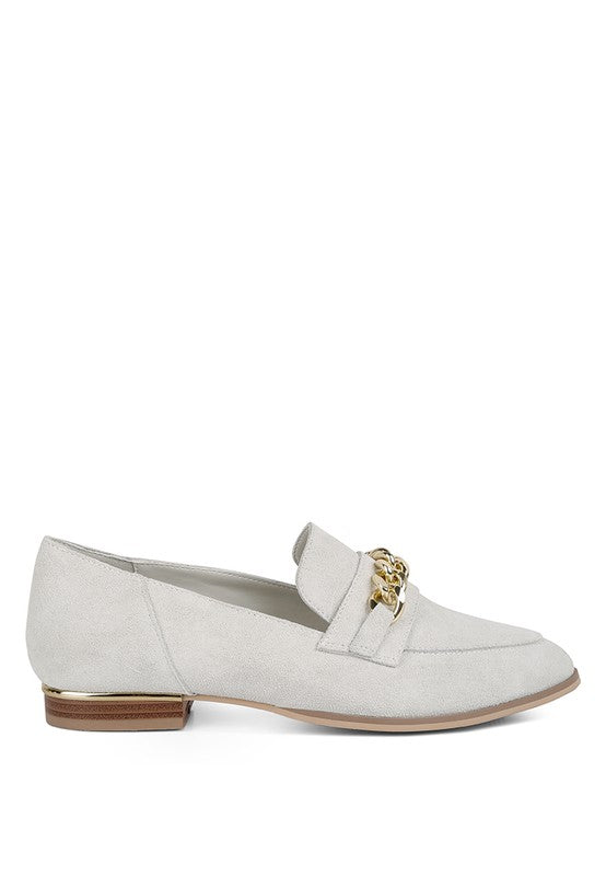 RAG & Co. Timeless Chain Embellished Loafers with Padded Insoles