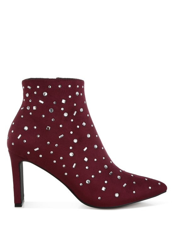 RAG & Co. Sakura Diamante Embellished Microfiber Boots