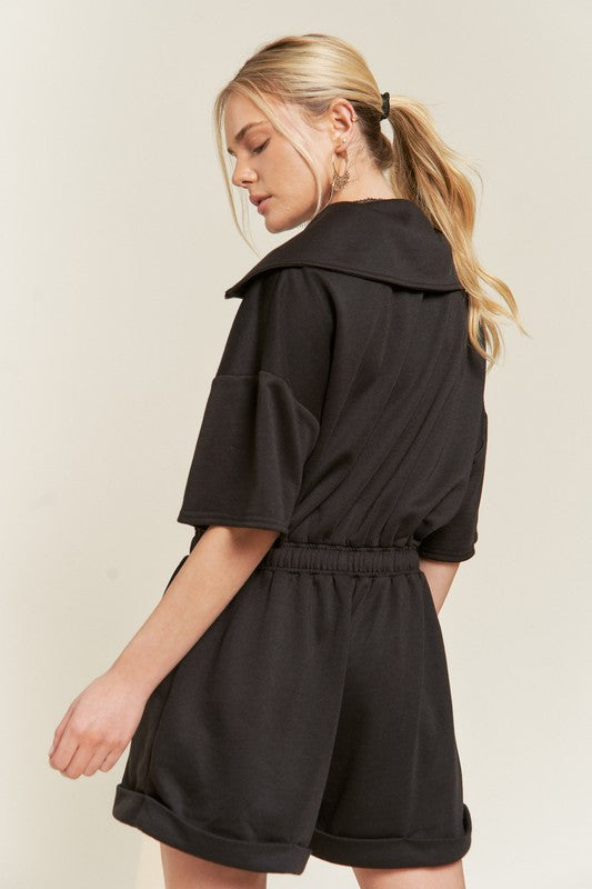 JADE by JANE Terry Zip-front Romper