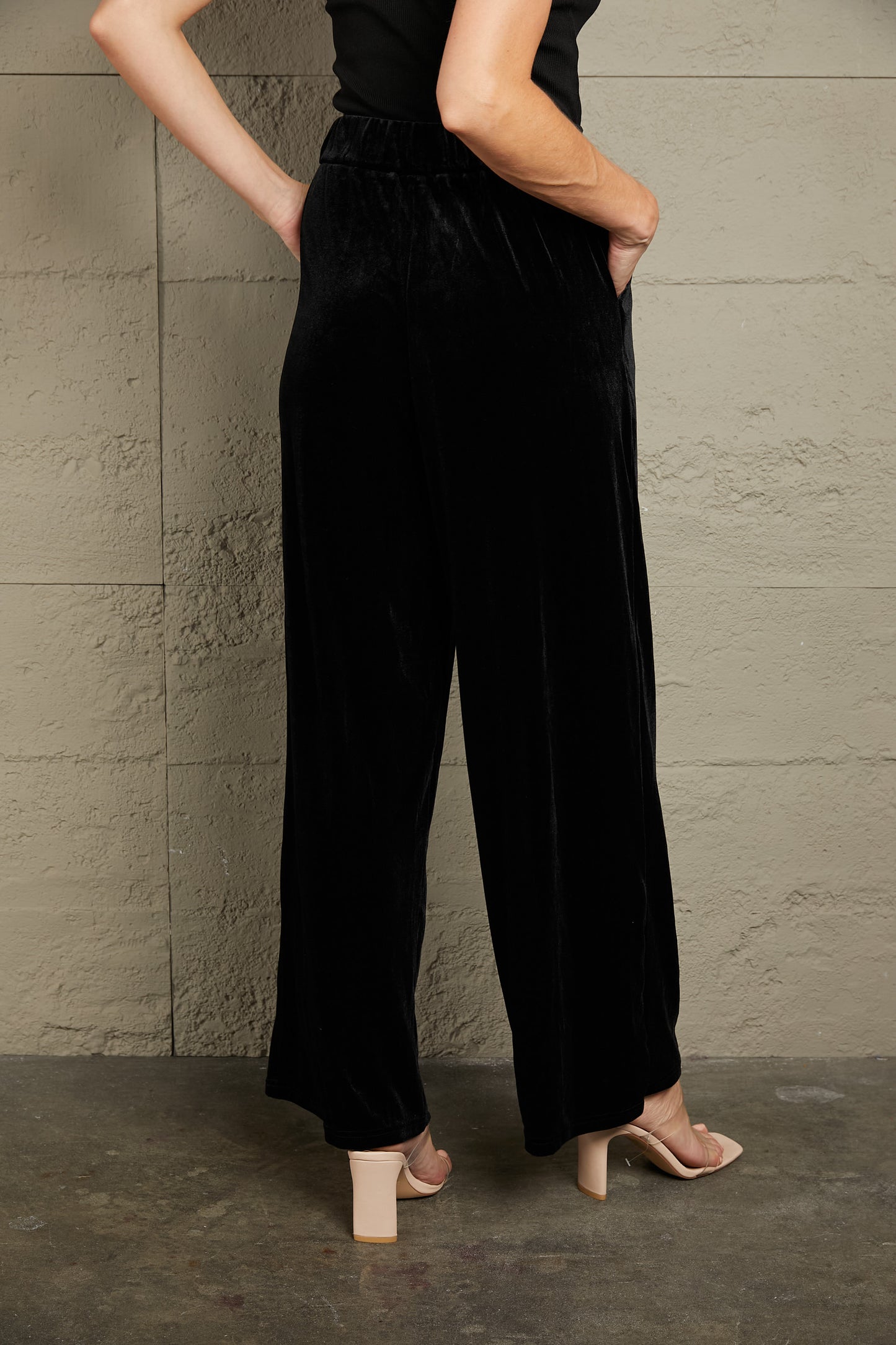 DOUBLE TAKE Loose Fit High Waist Long Pants with Pockets