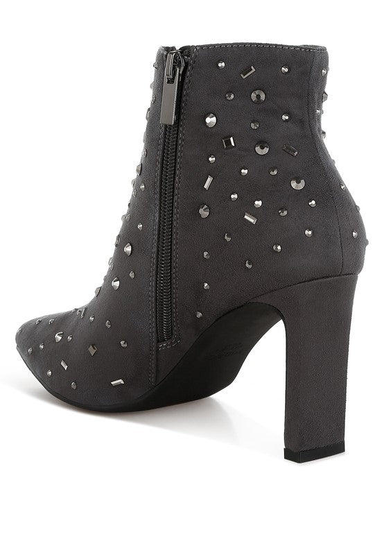 RAG & Co. Sakura Diamante Embellished Microfiber Boots