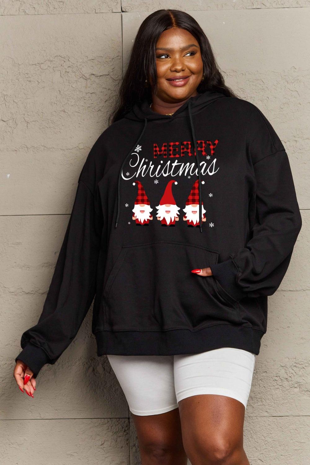 SIMPLY LOVE Full Size MERRY CHRISTMAS Graphic Hoodie