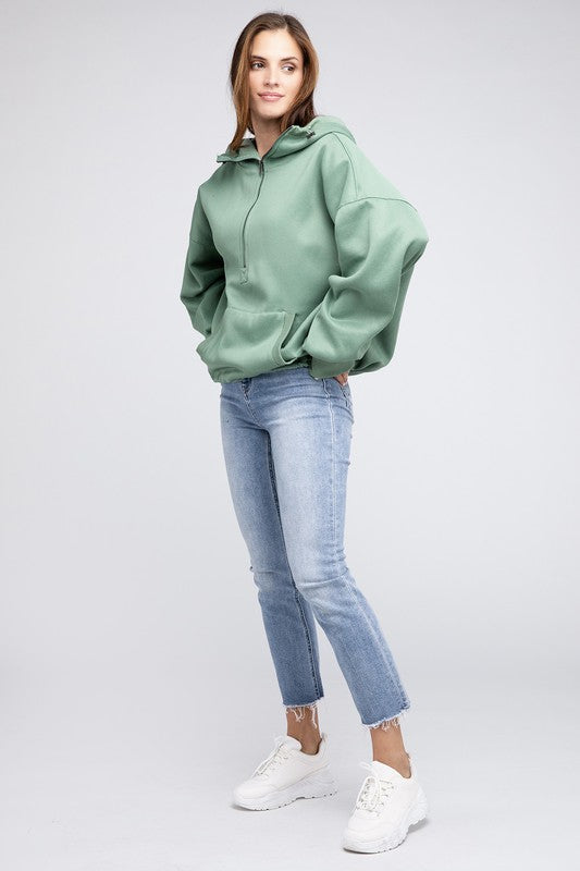 BIBI Stitch Detailed Elastic Hem Hoodie Sweatshirt