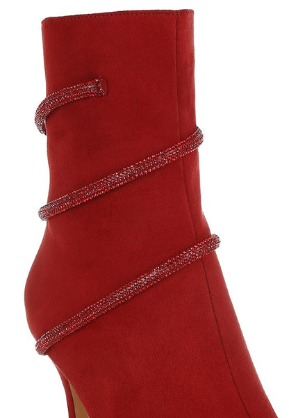 RAG & Co. Roda Rhinestone Wrap-Around Stiletto Boots